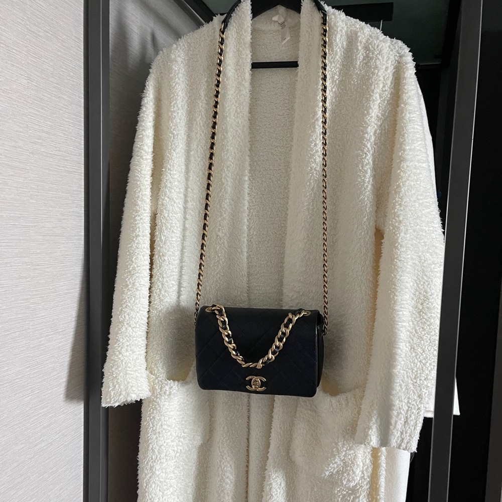 CHANEL SMALL FASHION THERAPY FLAP BAG IN BLACK CAVIAR WITH GHW - Picture 14 of 16